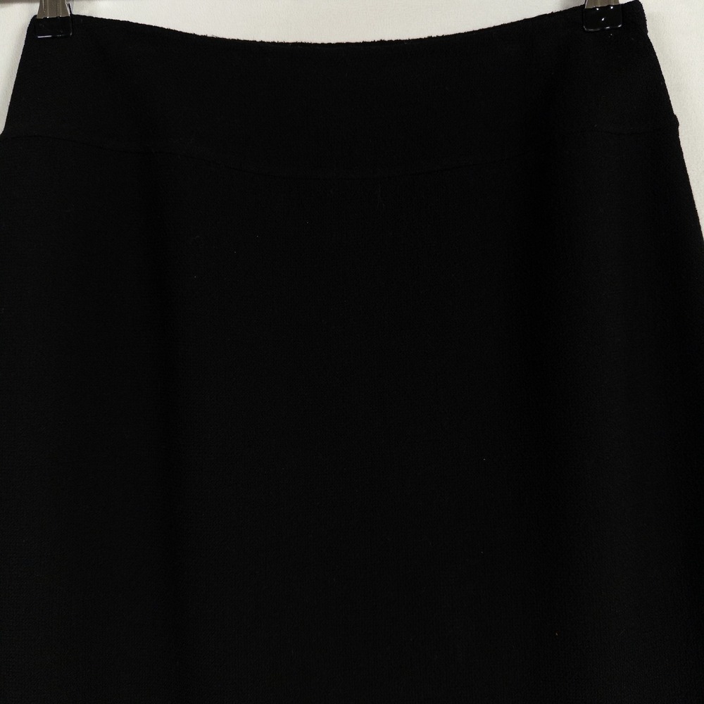 Linda Allard Ellen Tracy Maxi Skirt Womens Sz 6 Black Wool Crepe Minimalist - Picture 2 of 9